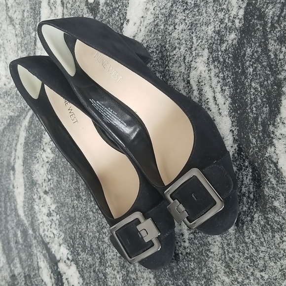 Nine West Farinao ❤Chunky Heel ❤with Buckle ❤Sz7.5 - Picture 5 of 9